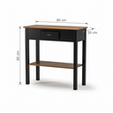 Ver imagem 3 de Aparador com 1 Gaveta Clássico Pequeno MDF Montado Ecomem Prateleira Preto - Imbuia
