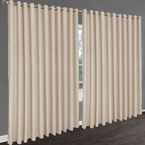 cortina blackout Turin quarto de janela 5,50 x 2,70 palha