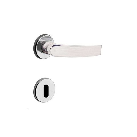 Fechadura para Porta Interna Cromo Acetinado 40mm com Roseta Mz950 Standard Papaiz
