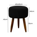 Ver imagem 3 de Puff Decorativo Redondo Pé Palito Herrero Preto