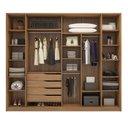 Ver imagem 2 de Guarda Roupa Casal Laredo 4 Portas com 2 Portas em Vidro Reflecta Amendola/nude - Demartez/demóbile