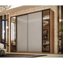 Ver imagem 1 de Guarda Roupa Casal Laredo 4 Portas com 2 Portas em Vidro Reflecta Amendola/nude - Demartez/demóbile