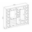 Ver imagem 4 de Guarda Roupa Casal Laredo 4 Portas com 2 Portas em Vidro Reflecta Amendola/nude - Demartez/demóbile