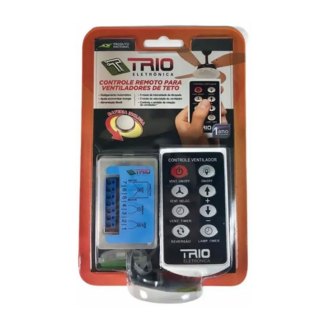 Controle Remoto para Ventilador de Teto e Lâmpada Trio - 4