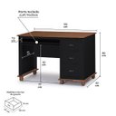 Ver imagem 6 de Escrivaninha 3 Gavetas Suporte Teclado Divisor de Ambiente 50605 Linz Moveis