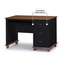 Ver imagem 2 de Escrivaninha 3 Gavetas Suporte Teclado Divisor de Ambiente 50605 Linz Moveis