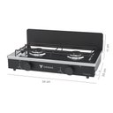 Ver imagem 3 de FOGAO DE MESA 2 BOCAS VENAX FLAMALAR VETRO PRETO FOSCO GAS GLP