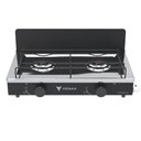 Ver imagem 1 de FOGAO DE MESA 2 BOCAS VENAX FLAMALAR VETRO PRETO FOSCO GAS GLP