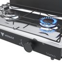 Ver imagem 4 de FOGAO DE MESA 2 BOCAS VENAX FLAMALAR VETRO PRETO FOSCO GAS GLP