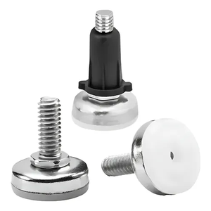 Kit 24 Sapata Pé Nivelador para Móveis Rosca 1/4x20mm Regulável Aguenta 100kg Cada