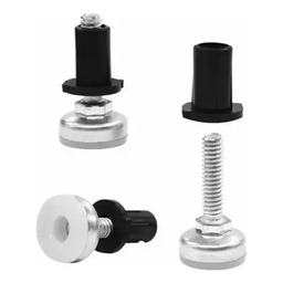 Kit 24 Sapata Pé Nivelador para Móveis Rosca 1/4x20mm Regulável Aguenta 100kg Cada - 3