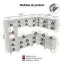 Ver imagem 4 de Armário de Cozinha Completa de Canto 465 cm Nice Madesa 01 Crema