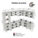 Ver imagem 3 de Armário de Cozinha Completa de Canto 465 Cm Nice Madesa 01 Crema