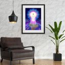 Ver imagem 1 de Quadro Chama Violeta Saint Germain Mundo - 60x48cm:madeira Preta