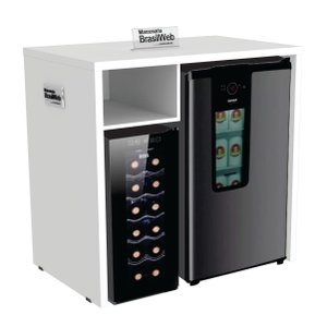 Bar Bancada para Embutir Cervejeira e Adega Vinho