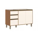 Ver imagem 1 de Balcão Cozinha Modulado Venaly 3PTAS 2GAVS 120cm Cinamomo/Off Henn