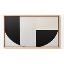 Ver imagem 2 de Quadro Decorativo N°97 115x70cm - Panorâmico Abstrato - Preto e Branco - Rollflex