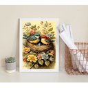 Ver imagem 2 de Quadro Decorativo Casal de Passarinhos no Ninho 24x18cm:madeira Preta