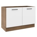 Ver imagem 1 de Balcão De Pia Agata 2 Portas - Rustic/branco Rustic/branco