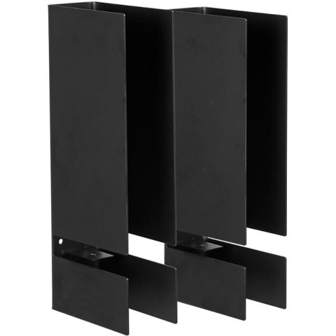 Kit 2 Mãos Francesas Pretas Suportes para Prateleira Mdf 1,5cm Escritório Sala Lavanderia Masutti
