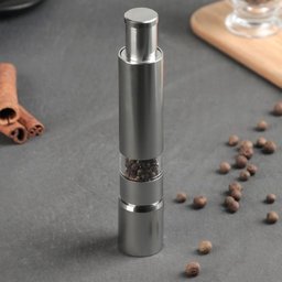 Moedor de Sal Pimenta Manual de Apertar Pratico para Temperar Aço Inox - 6