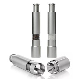 Moedor de Sal Pimenta Manual de Apertar Pratico para Temperar Aço Inox - 1