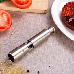 Moedor de Sal Pimenta Manual de Apertar Pratico para Temperar Aço Inox - 7