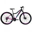 Ver imagem 1 de Bicicleta Aro 29 Absolute Hera Feminina Alumínio 24V Freio a Disco Garfo Suspensão Preto-Rosa 17