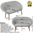 Ver imagem 3 de Kit Recepção 2 Poltronas 1 Namoradeira com Puff Resistente para Sala de Espera Decor Tecido Veludo