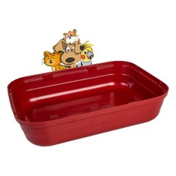 Bandeja Higiênica Gaiola Top Star Vermelha 1 Unidade Pet Piu Jel Plast - 2
