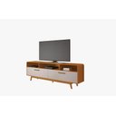 Ver imagem 2 de Rack Cristal Pata Tv 70'' Pés de Madeira com 2 Portas e 3 Nichos