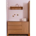 Ver imagem 5 de Cômoda 3 Gavetas com Porta Soley - Nogueira/Louro Freijó