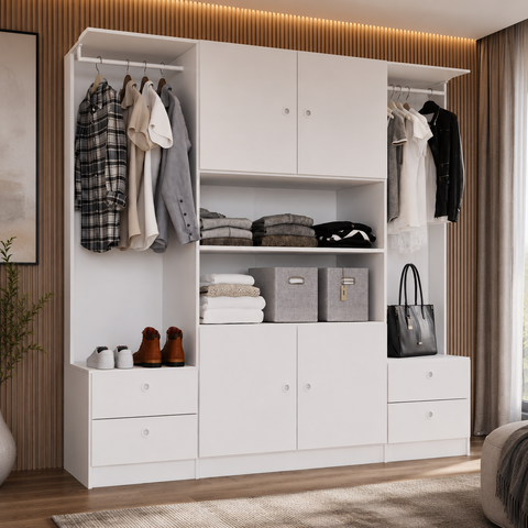 Art In Moveis | GR1800BR | Guarda Roupa Armário Closet Casal Branco