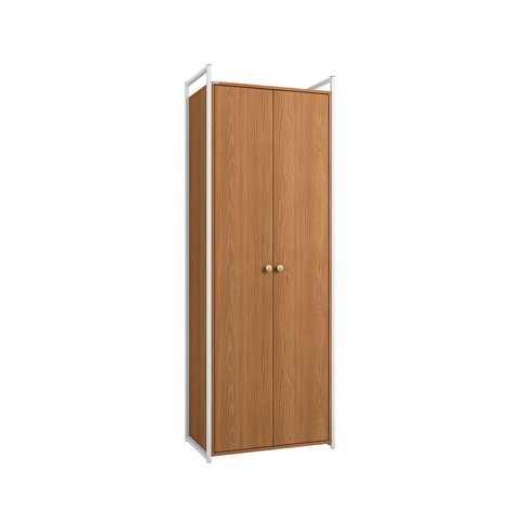 Armário Multiuso Estilo Industrial LI052 Kappesberg Cor Canela/Branco