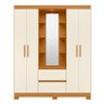 Guarda Roupa Olímpia 4 Portas Cinamomo/off White - Abz - 3