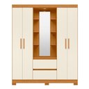 Ver imagem 3 de Guarda Roupa Olímpia 4 Portas Cinamomo/off White - Abz