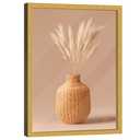 Ver imagem 1 de Quadro Decorativo Vaso e Folhas de Trigo Minimalista