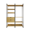 Ver imagem 2 de Dois Modulo para Closet Industrial Ferro Preto Tampo Canela
