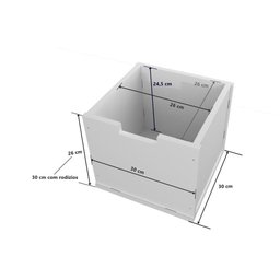 Organizador Com Baús Porta Livros E Porta Carrinhos 100% Mdf - 2