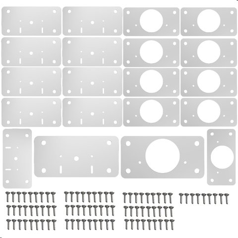 Kit 10 Placas para Reparo de Porta Dobradiça Armário Mdf Rtg