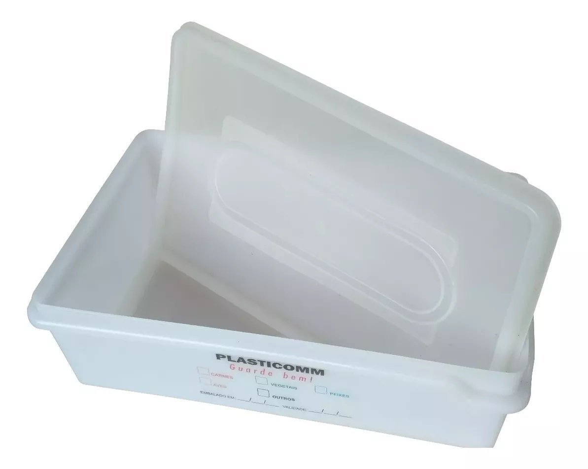 Caixa Organizadora 11 L Branco Freezer Refrigerador Plasticomm 11lb - 2