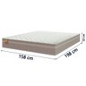 Cama Box Baú Casal Queen Colchão Molas Qatar 158x198x63cm Bege/branco Inducol - 5