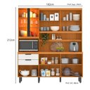 Ver imagem 2 de Kit Armário Cozinha Completa Murano 7 Portas 2 Gavetas Freijo Off White Poliman