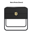 Ver imagem 4 de Kit 02 Mesas de Cabeceira 2g Organica 60 Cm 28062 Nero Preto Artesano