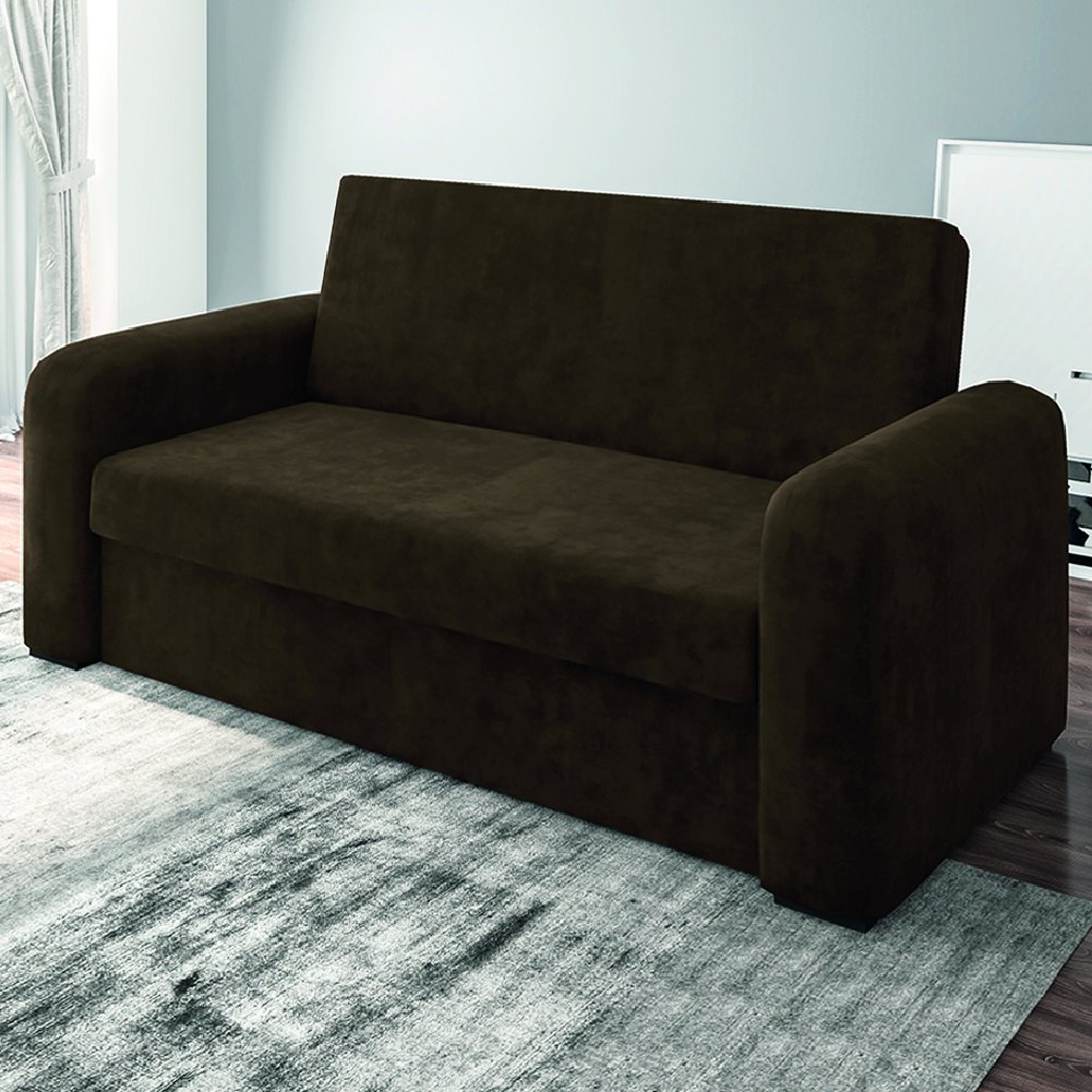 Sofá Cama Beny Versátil 2 Lugares em Veludo Selmer - 1