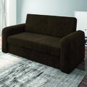 Ver imagem 1 de Sofá Cama Beny Versátil 2 Lugares em Veludo Selmer