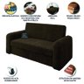 Sofá Cama Beny Versátil 2 Lugares em Veludo Selmer - 4