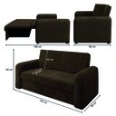 Ver imagem 3 de Sofá Cama Beny Versátil 2 Lugares em Veludo Selmer