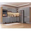 Ver imagem 4 de Cozinha Modulada Canto 9 Peças Athena Freijó Cinza Megasul