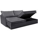 Ver mais imagens de Sofá sem Caixa Retrátil Baú 1,75m Lounge Linho Cinza Escuro Cama inbox